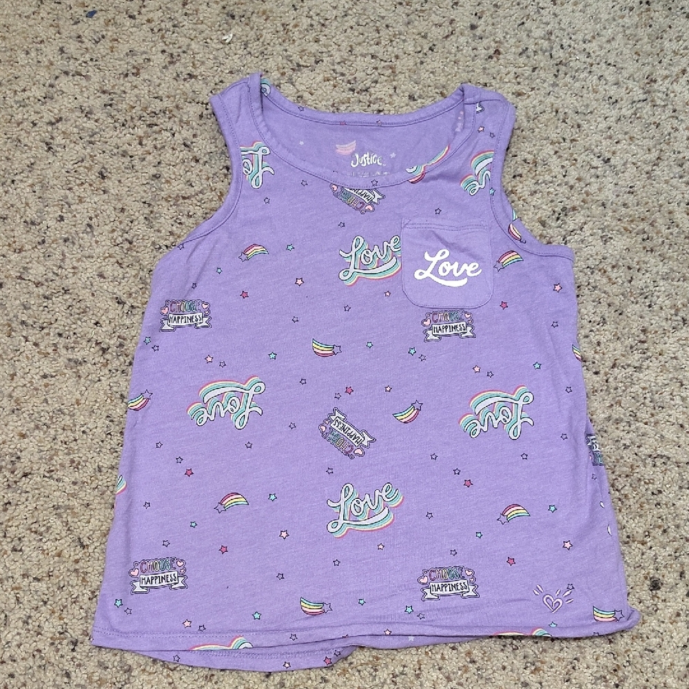 Kids' Purple Love Tank Top